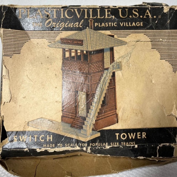 Plasticville USA SWITCH TOWER. vintage! model railroads and miniature dioramas - Picture 3 of 4